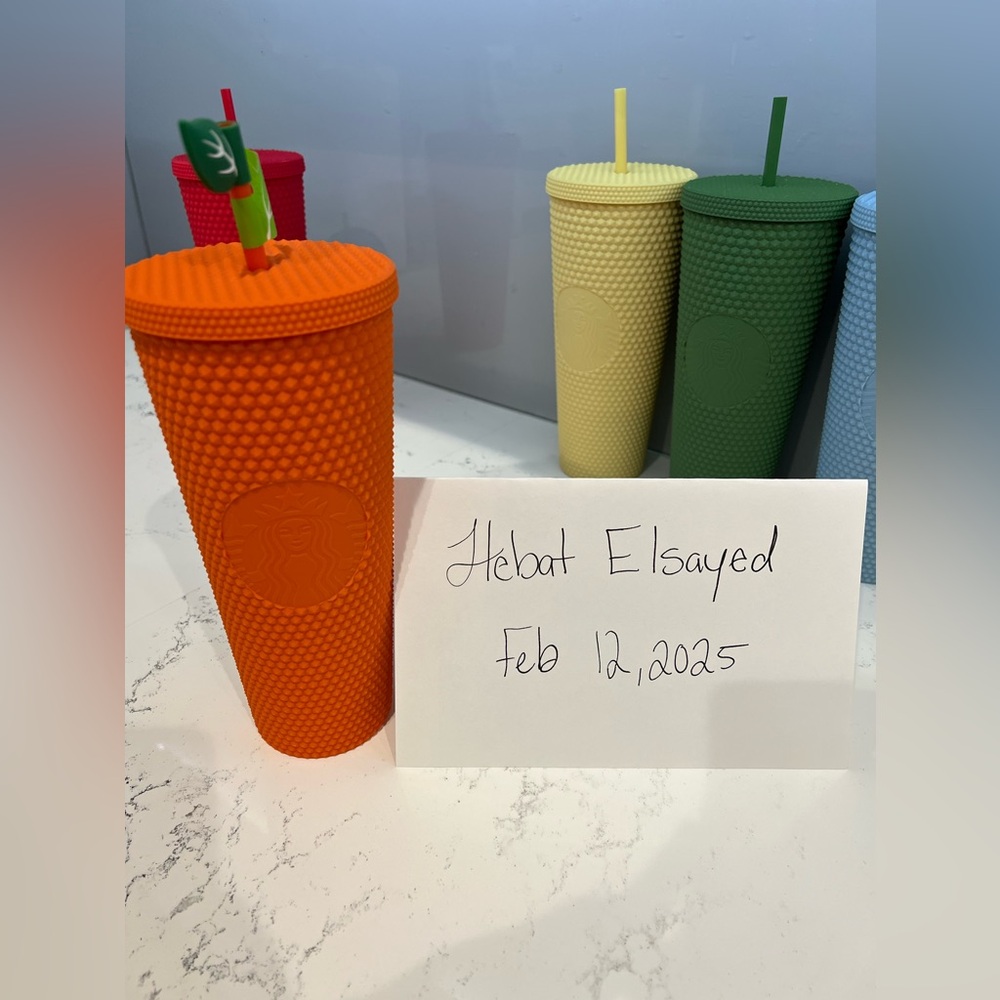 Starbucks Indonesia Matte Orange Studded 710ml (24oz)